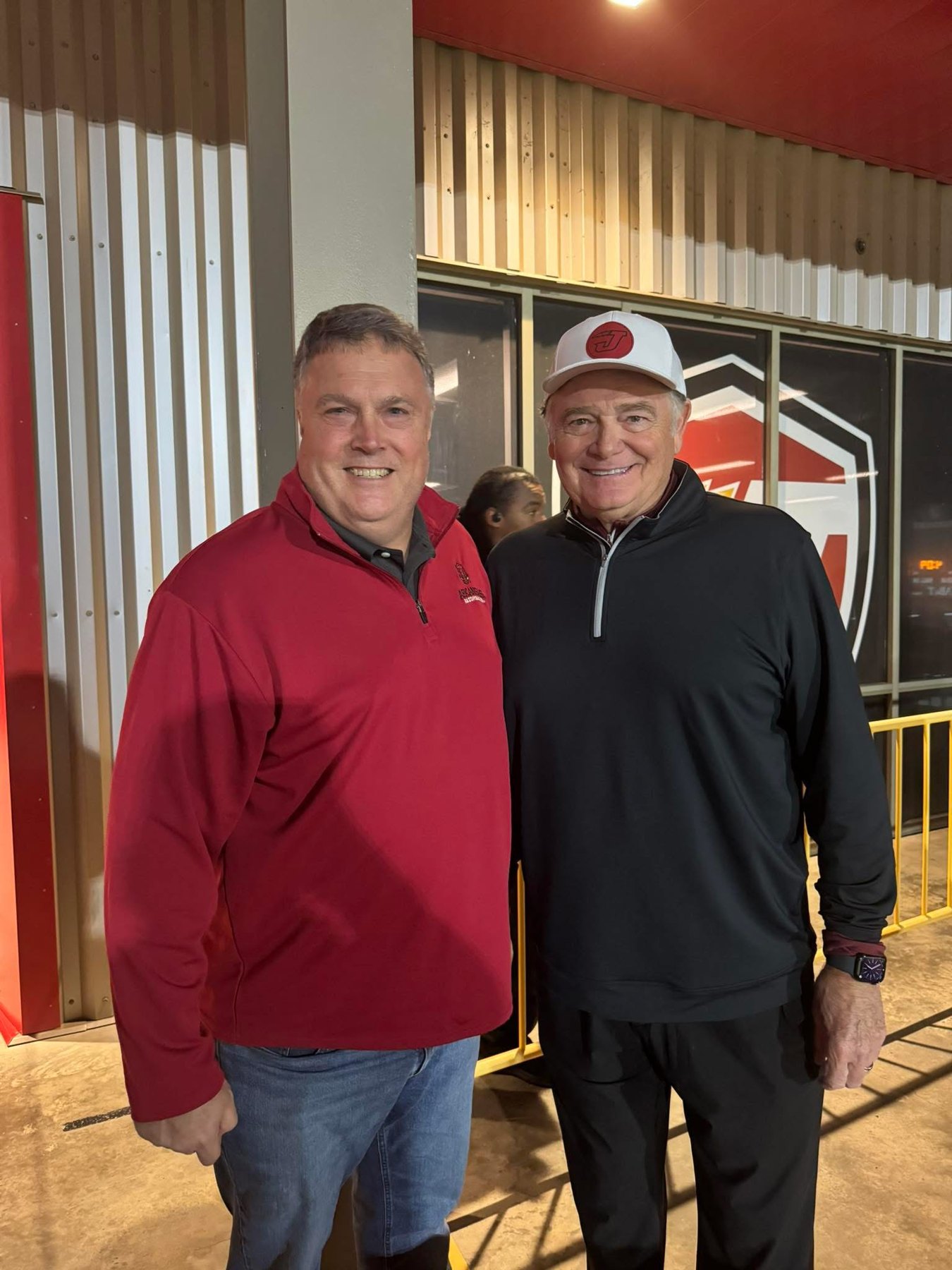 Mayor Elmore with former Arkansas Razorbacks coach Houston Nutt.